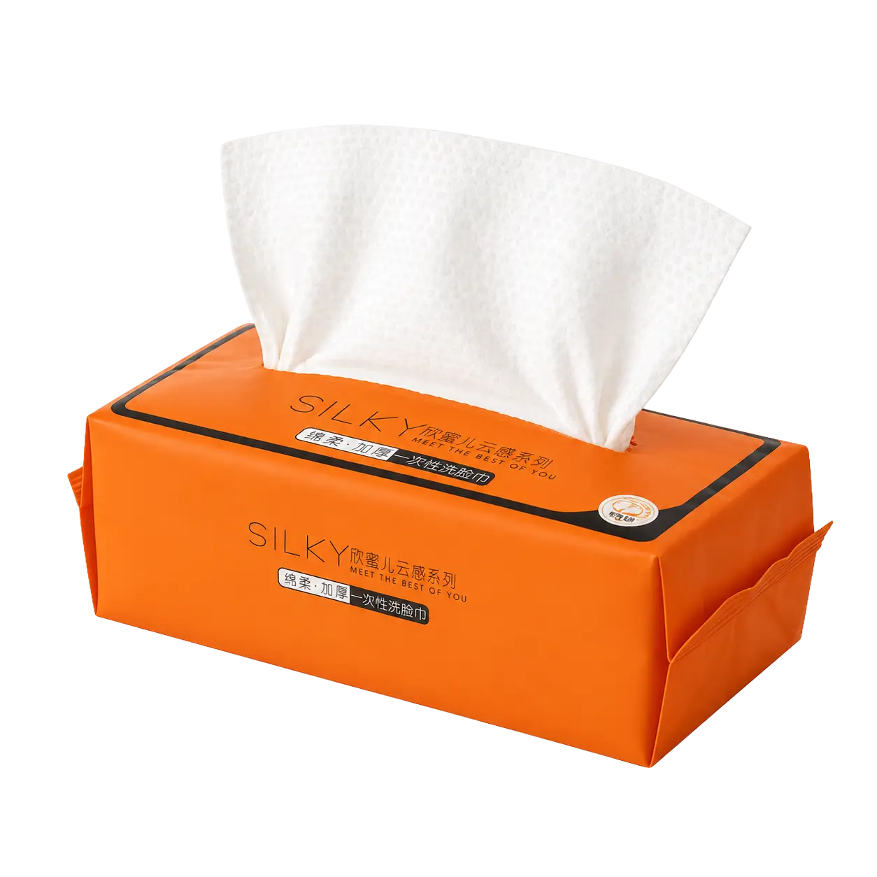Soft cotton tissue product for packaging planning
