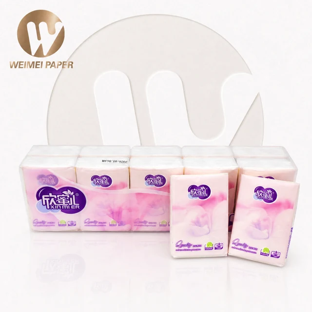 Purple pocket tissue packs with a retail multipack